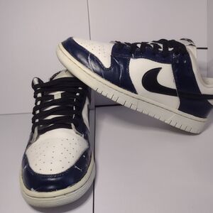Nike Dunk Low Retro White/Blue Black Size 7.5